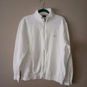 Men's Nike White Zip Up Sweater Size XL